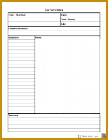 Cornell Notes are great for making connections in the classroom Students decide whats important 283219