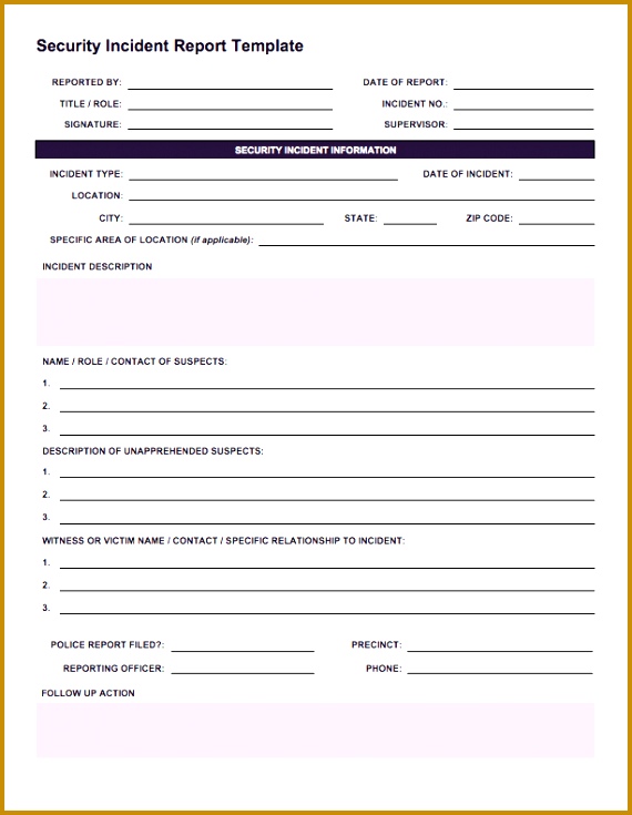 IC Security Incident Reporting Form 735570