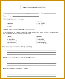 sample counseling intake forms 9 free documents in word 255210