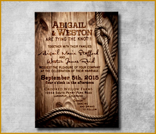 Customizable Style Western Wedding Invitation 544465