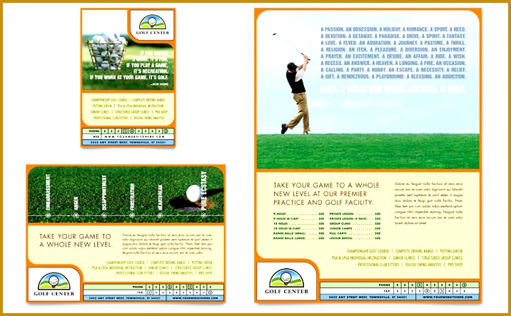 Golf Instructor & Course Flyer & Ad Template Word & Publisher hdkdt SF D S 716443