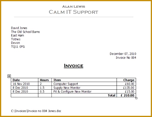 Free Printable Cash Receipt Template Pdf Free Invoice Template Microsoft Excel with Automated Invoicing Excel Sample Invoice Letter For 398517