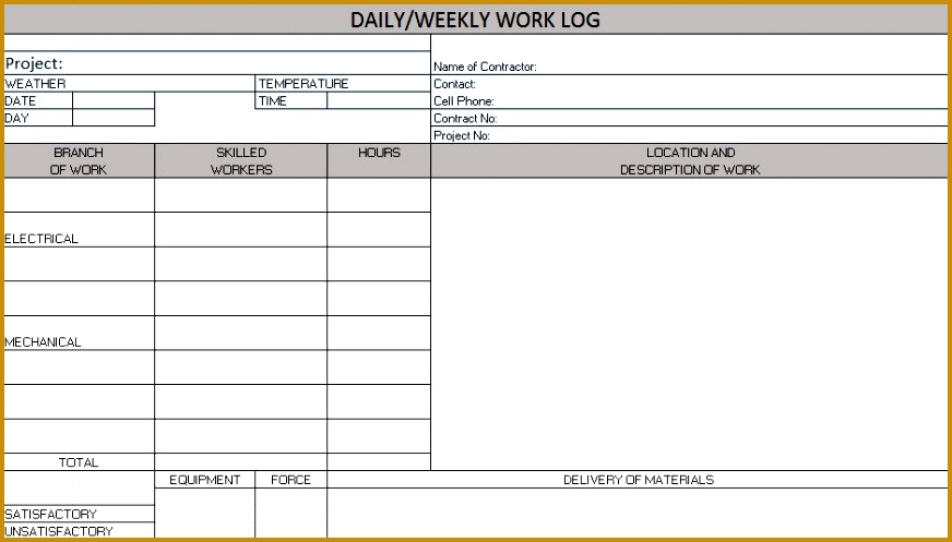 Daily Weekly Work Log JPG · Download Excel Template 872497