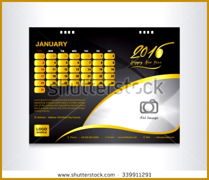 black Desk Calendar 2016 Vector Design Template January 2016 calendar design calendar template 361418