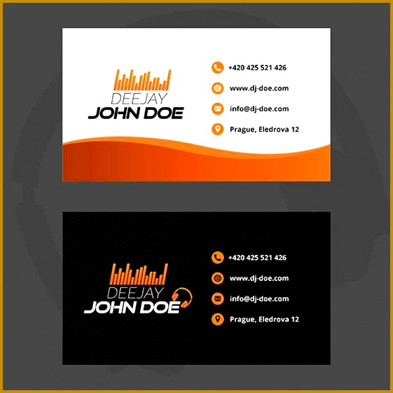 Music DJ Business Cards Free PSD 558558