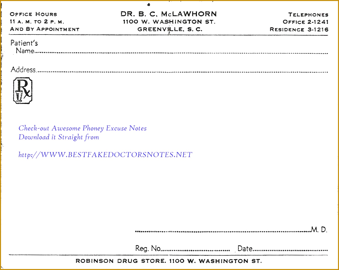 A true physician s note 11021384