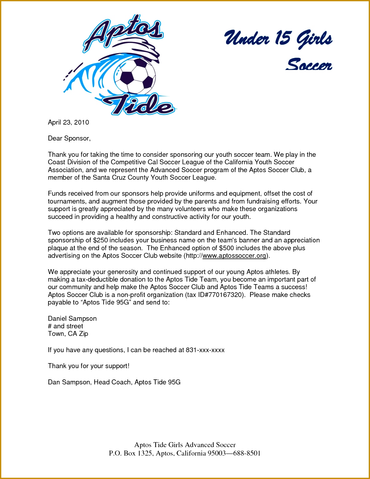 parent thank you letter from youth athletes 15341185