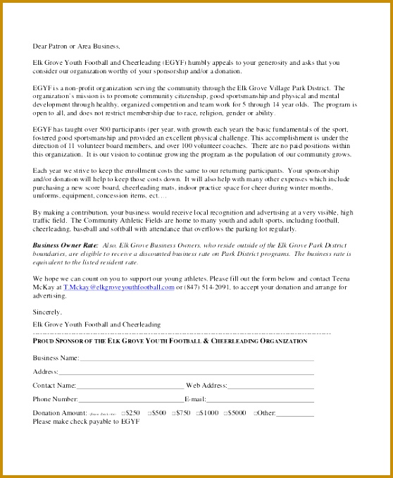 Sports Event Sponsorship Letter 558678