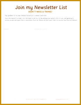 mailing list sign up sheet template list templates 360279