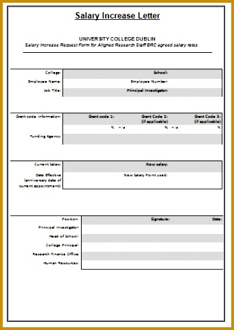 Salary Increase Form 341481