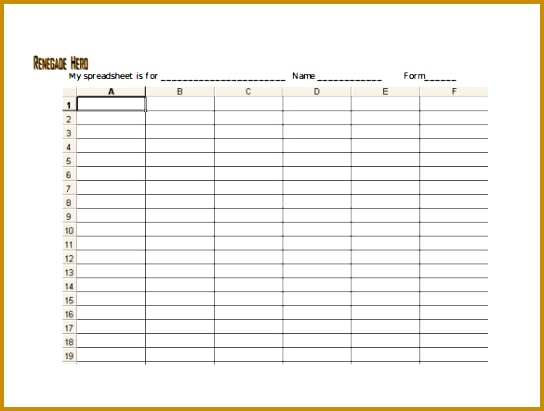 Blank Spreadsheet Sample PDF Template Free Download 411544