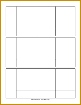 Blank Three Panel ic Template paper 261338
