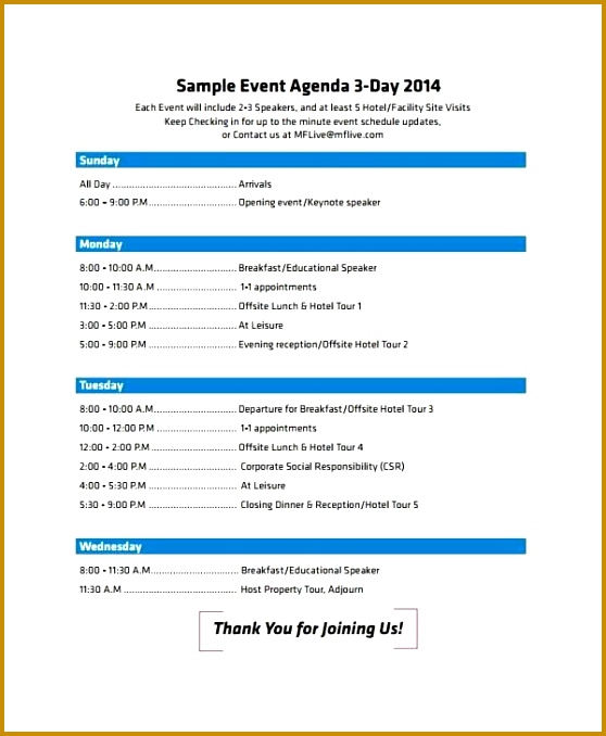 Top 5 Best Event Agenda Templates 678558