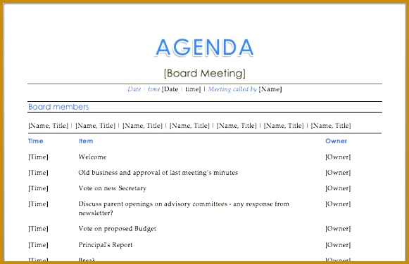 event agenda template word 376581