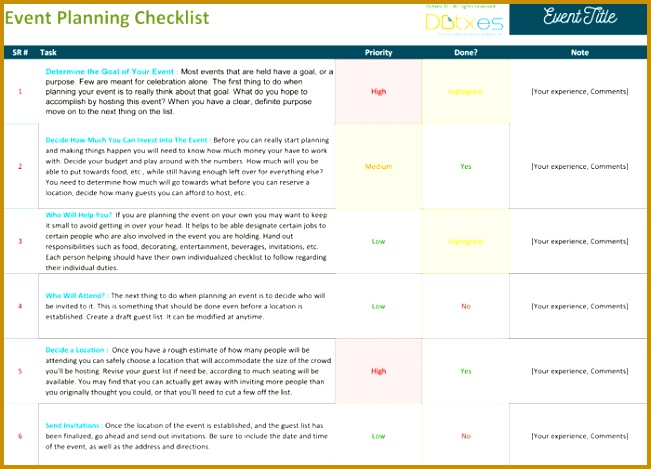 Event Planning Checklist to Keep Your Event Track hSbzs Event Planning Checklist Template Page 01 469651
