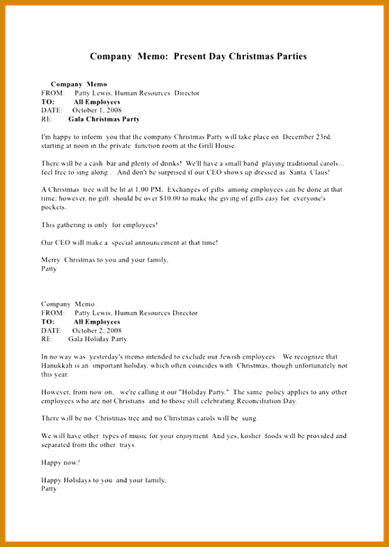 10 different ways to write memo pany holiday Memo Essay Example 784558