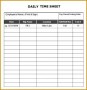 7 Example Time Sheets
