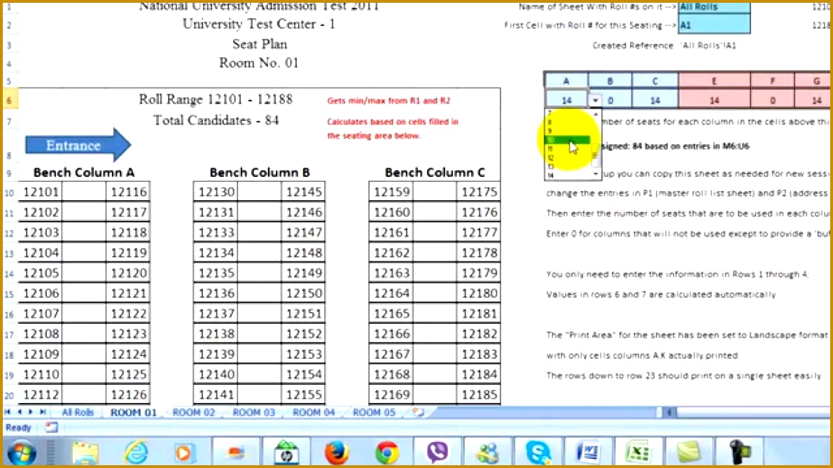 [Excel Bangla Tutorial – 6] Auto fill Seat Plan for Examinations in Excel 6691190