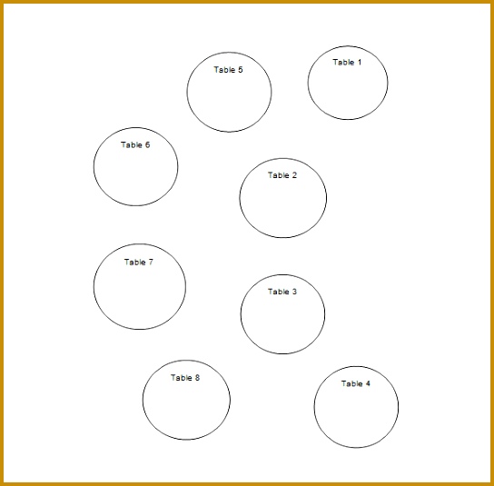 Wedding Round Table Seating Chart Free MS Word 544535