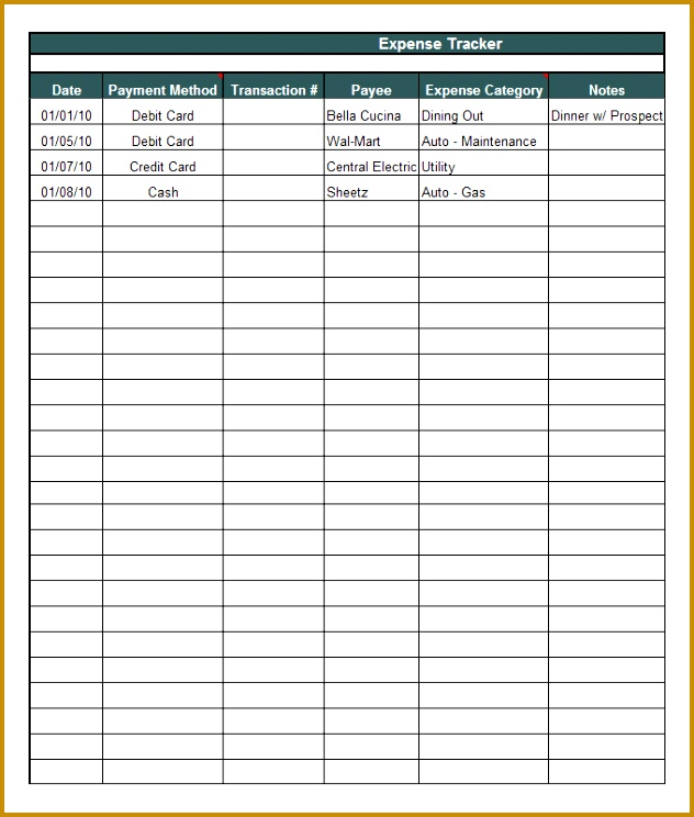 Personal Expences Bud Tracker Template 744632