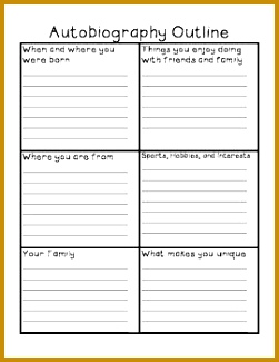 This free includes a student of the week template an autobiography outline an 251325