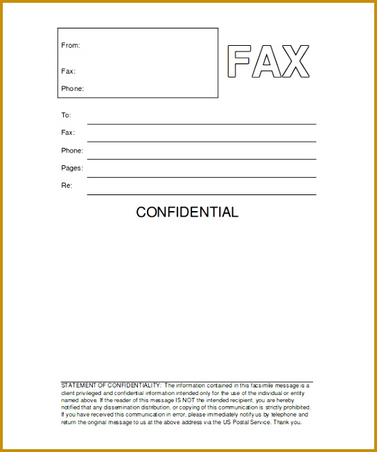 31 Fax Cover Sheet Template For Pages Printable Fax Cover Sheet 651544