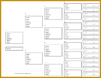 5 Generation Family Tree with Vital Statistics Template 261338