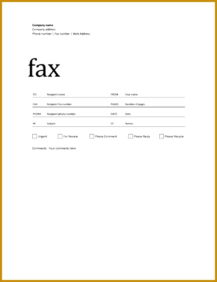 Fax cover sheet Professional design 558429