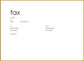 4 Fax Header Sheet Template