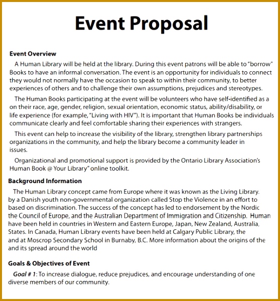 Event Proposal Template 16 Download Free Documents In PDF Word 600558