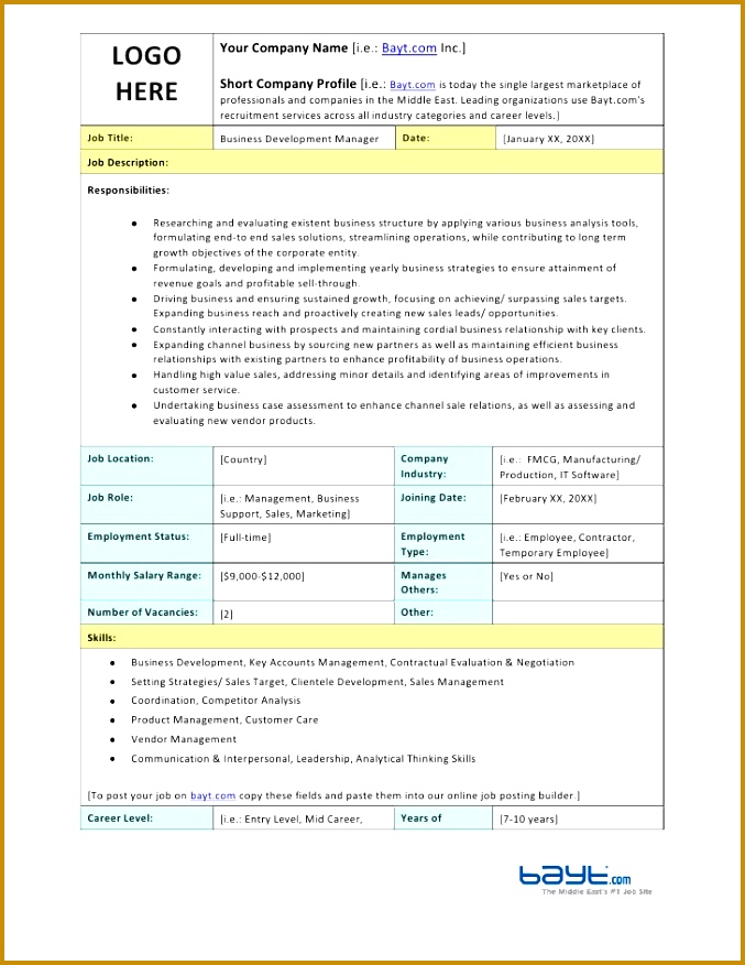 Project Consultant Job Description Consultant Job Description Example 11 Free Pdf Documents Job Performance Evaluation Business Development Executive Job 876677