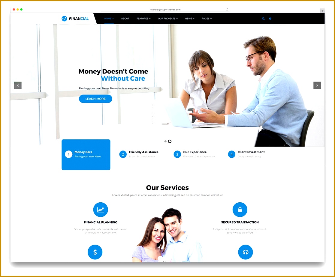 Financial as its name indicates is Business and financials WordPress theme It orients itself to be of professional use and multipurpose 9241116