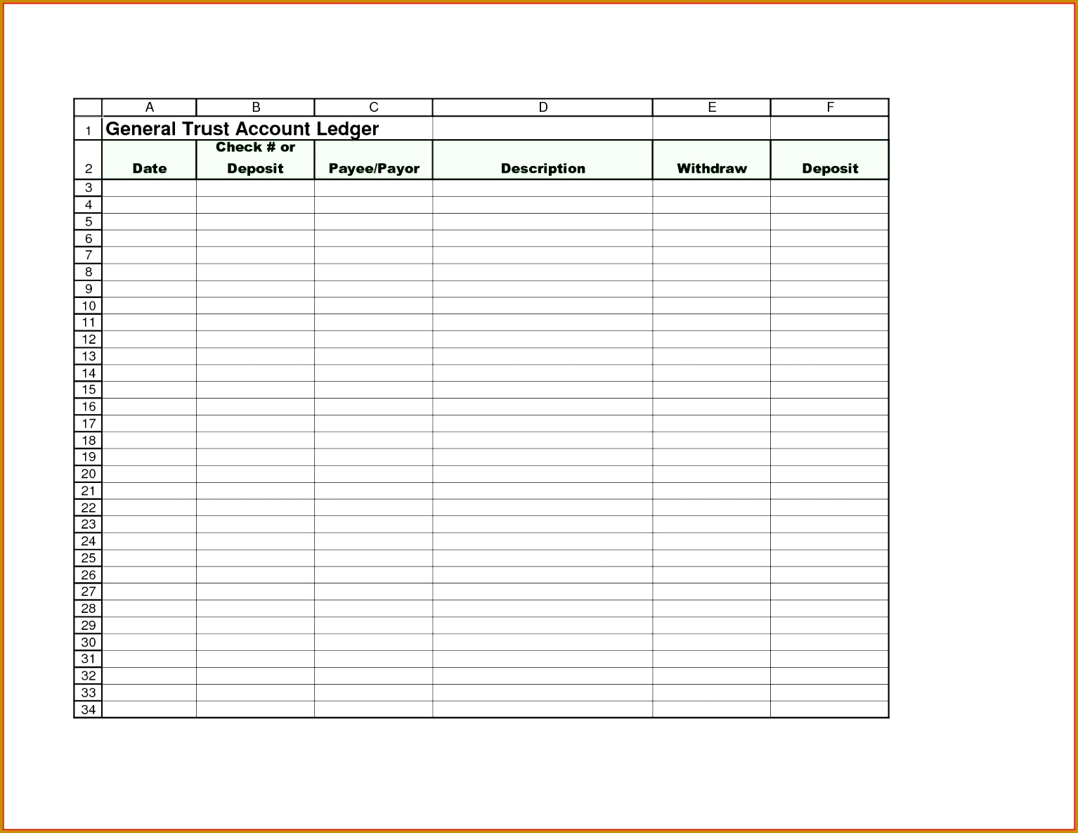 free printable accounting ledger template 11851534