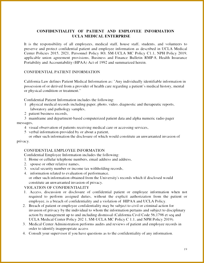 Employee Confidentiality Agreement Medical 876677