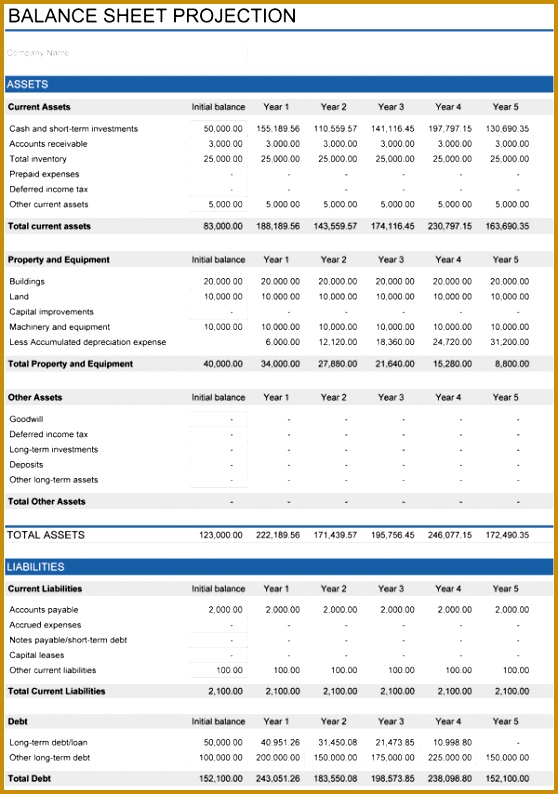 5 Year Financial Plan Projection 794558