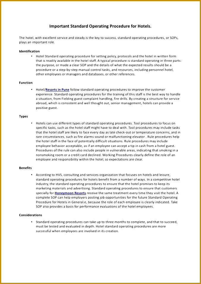 Free Sop Template Standard Operating Procedure Template 677957