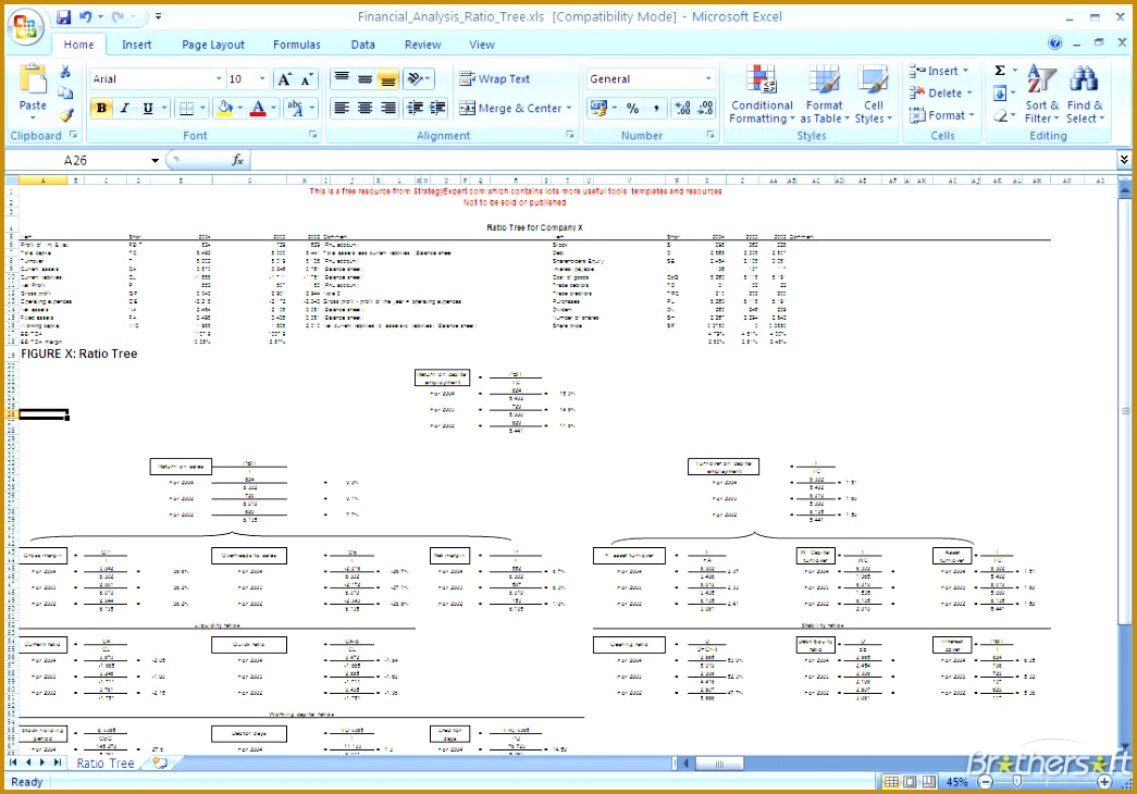 Financial Ratio Analysis Template Excel 7301045
