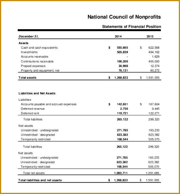 Financial Statement Template Free Pdf Excel Word 678632