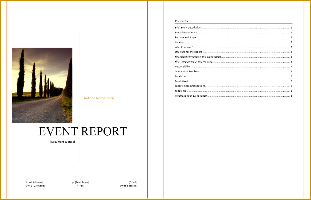 Event Report Template 6811058