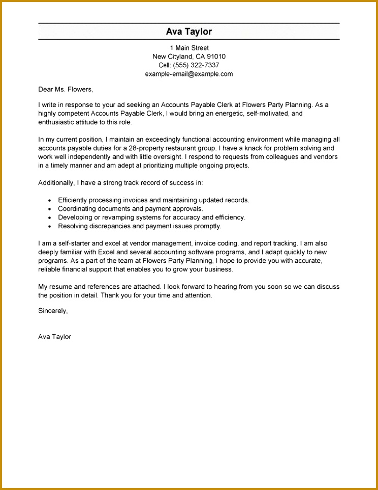 Best Accounts Payable Specialist Cover Letter Examples ygxfk Accounts Payable Specialist Advice 744962