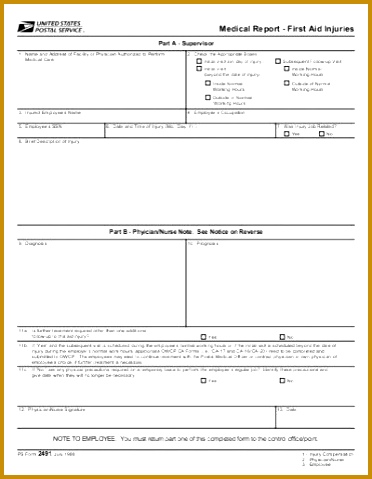 28 First Aid Report Form Template 479372