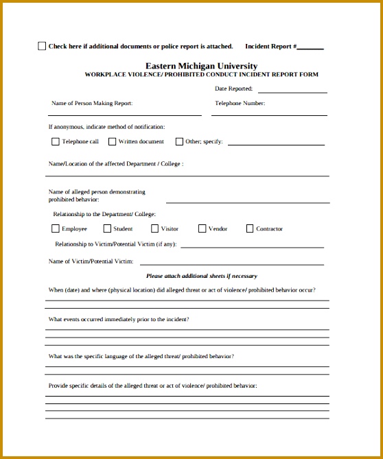 First Aid Incident Report Template paralegal resume objective Fred Potter 558669