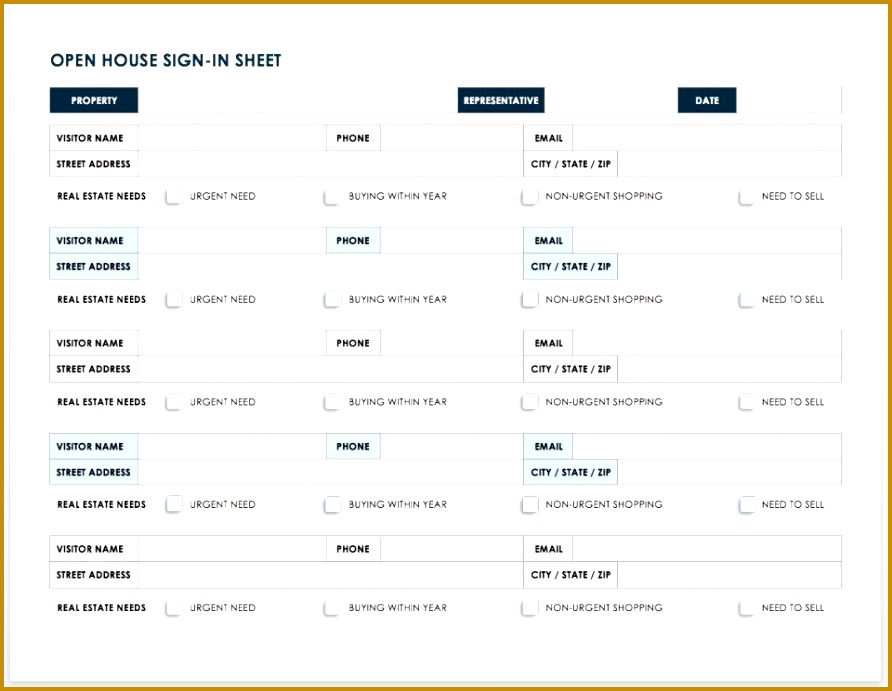 Agents can use this sheet to collect information from attendees and follow up with potential 691892