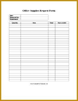 A requisition form to use in requesting office supplies Free to and print 338261