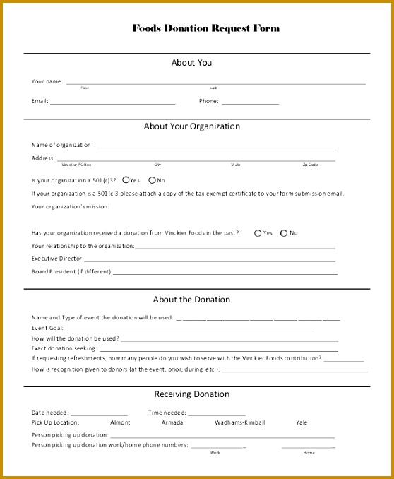 food donation request form 678558