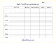 7 Food Tracking Sheet Template