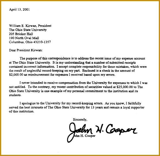 Business Apology Letter Template 558545