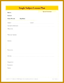 Daily Single Subject Lesson Plan Template Secondary 283219