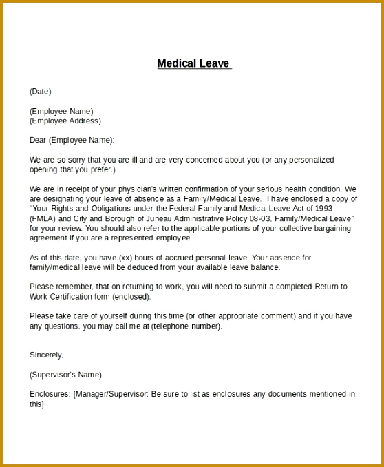 11 Leave Letter Templates Free Sample Example Format 678558