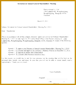 meeting invitation letter with agenda 279249